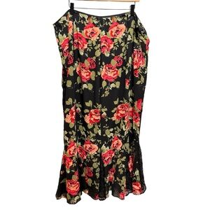 Lane Bryant Floral Maxi Skirt Size 22